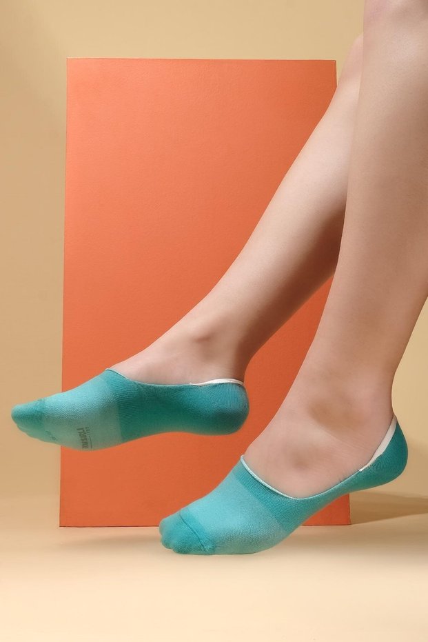 Women's Bamboo Single Summer Ballerina Socks Blue