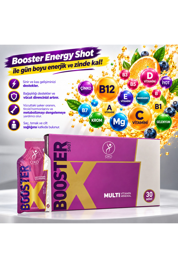 Booster Shot Multivitamin & Multimineral Drink – 30 Pieces