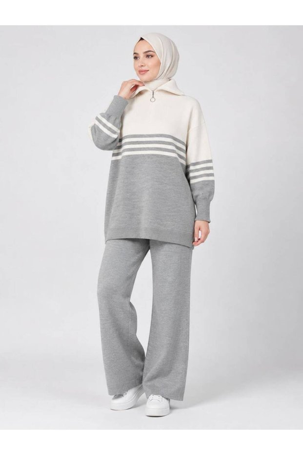 Winter Sweater and Pants Hijab Knitwear Set 16155851