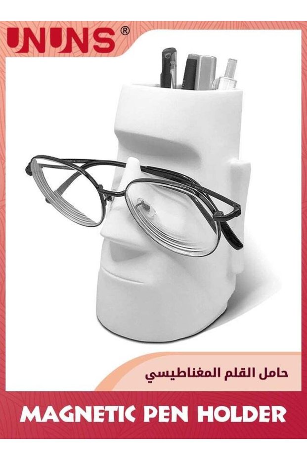 UNUNS Pen Holder For Desk,Pencil Holder With Glasses Holder,Makeup Brush Holder,Desk