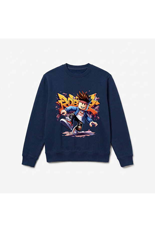 Roblox printed premium crew neck long sleeve sweatshirt