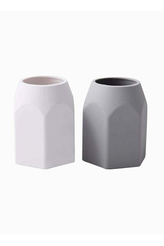 Creative Desk Organizer Set for Office and Home - 2-Piece Pen Holder and Makeup Brush Storage Box