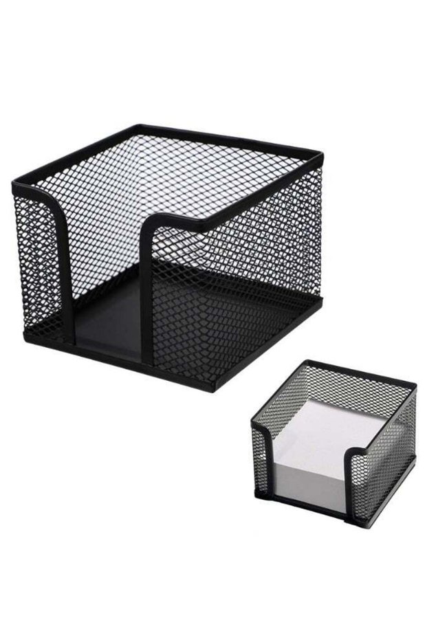 2 Pack Metal Sticky Note Holder Elegant Cube Dispenser Mesh Memo Organizer for Desk Office Home