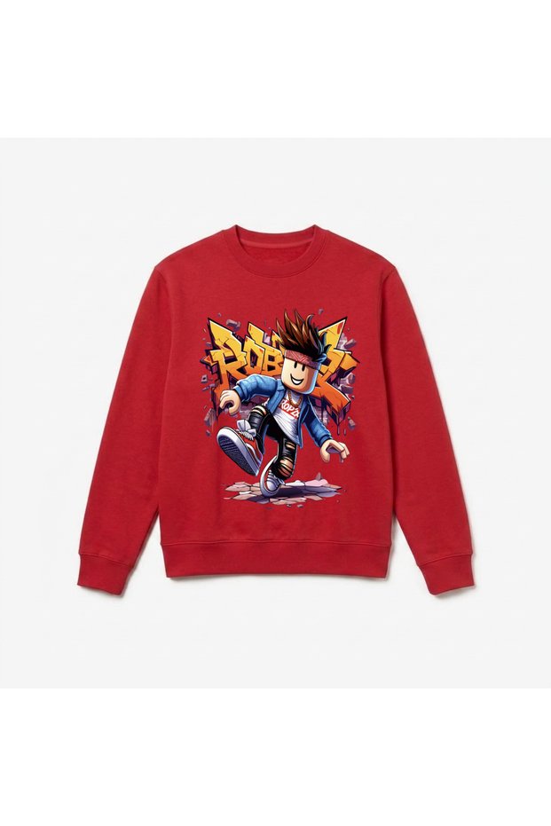 Roblox printed premium crew neck long sleeve sweatshirt