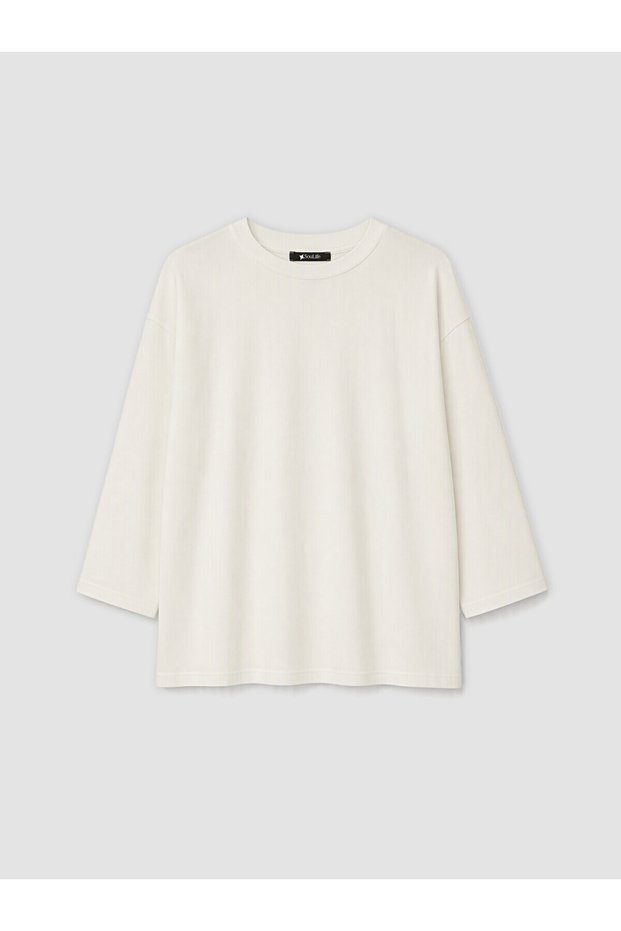 Two Mt Shop Quality Soulife White Plain Loose & Baggy Long Sleeve Women's T-Shirt