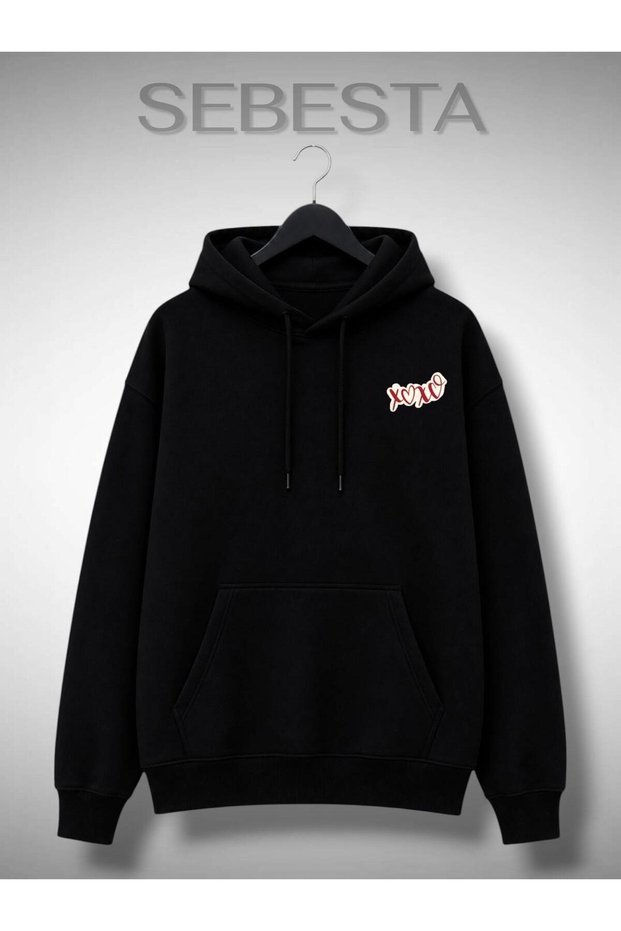 New Season Printed 3 Yarn Cotton Hooded Sweatshirt