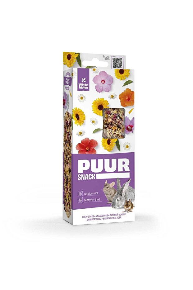 Chew Sticks With Hibiscus & Marigold For Rabbit & Small Animals - [Weight - 80g]