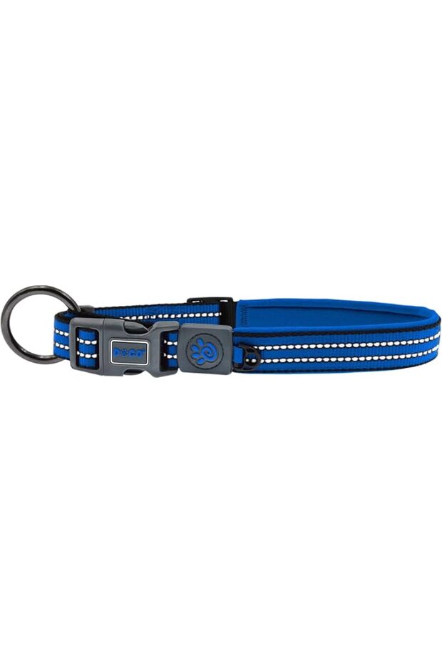 Vario O - Ring Collar With Reflective Stitching[Color - Blue, Size - L]