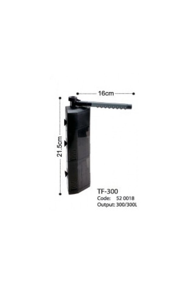 Dophin Aquarium Triangle Internal Filter With Rainbar[Max Output - 320L/H]