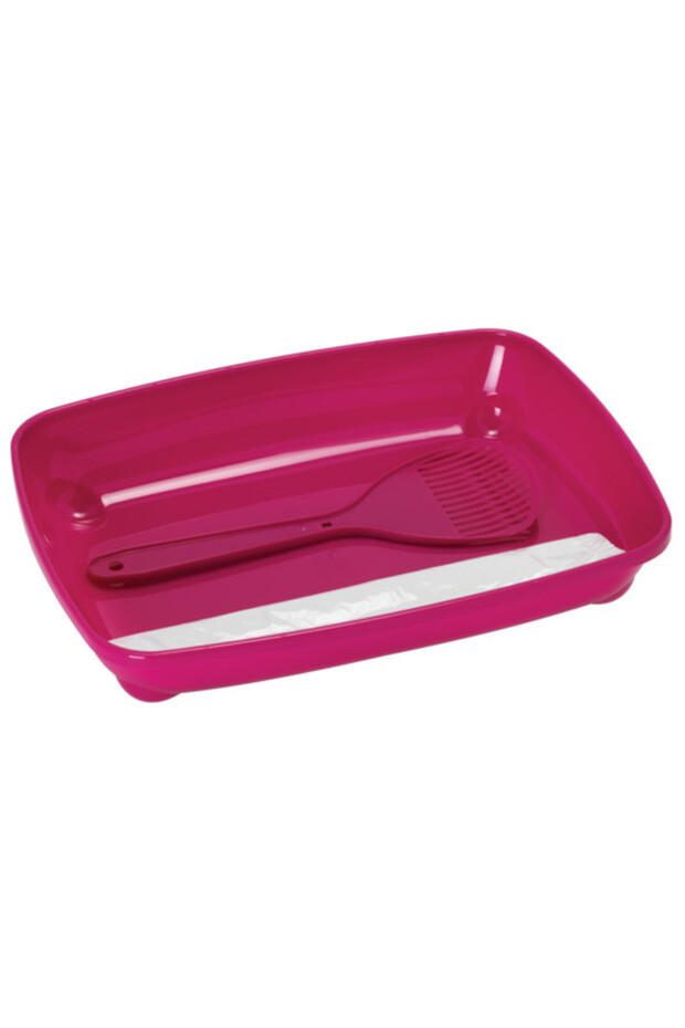Kitten Starter Kit-Tray With Scoop&Bag 36.7 X 27.1 X 6.2 Cm-[Color - Pink]