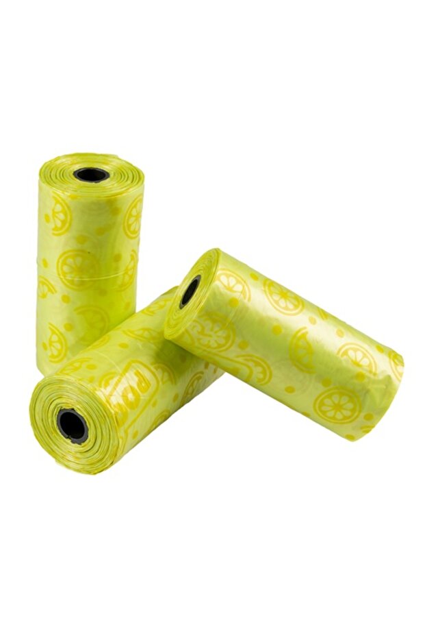 Duvo+ Poopi Dog Poo Bag Spice Lime (Citrus Scent) 4 X 15Pcs [Count - 4]