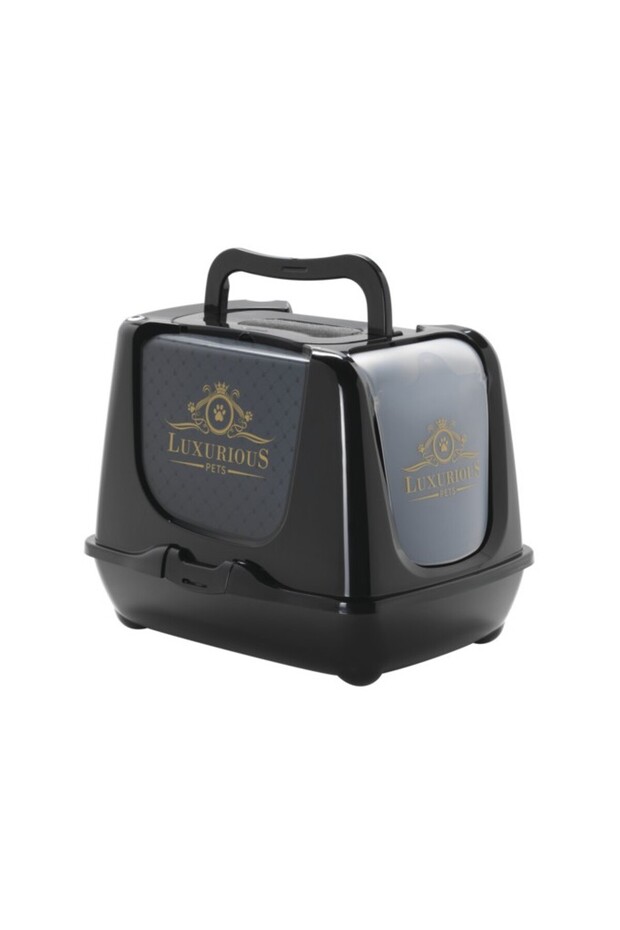 Trendy Cat-Litter Box[Color - Black, Size - Xl]