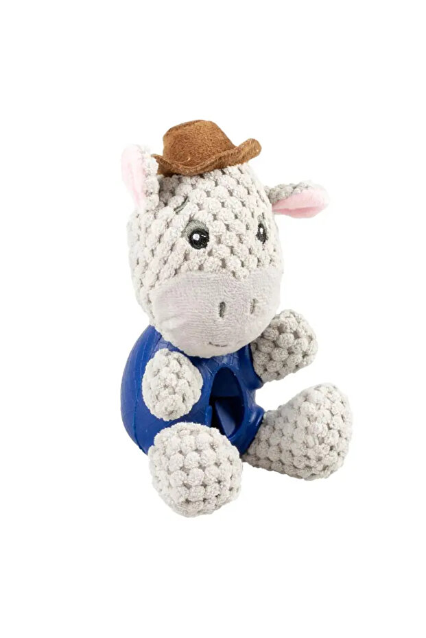 Duvo+ Plush & Rubber Donkey Dispenser Multicolour, 17X11X10Cm