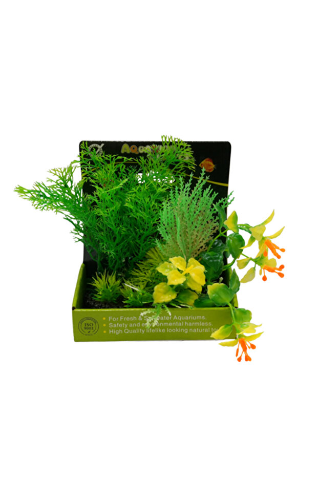 Aquarium Decorations - Artificial Plant Ym-2602 [Height:15Cm]