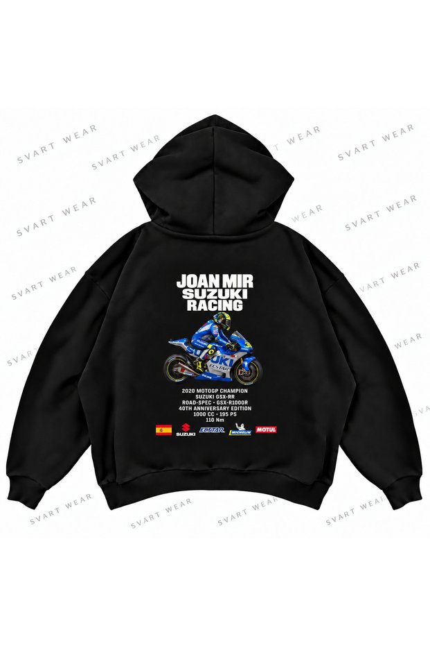 Joan Mir · Suzuki Gsx-Rr · 2020 Printed Black Oversize Boxy Hoodie Sweatshirt