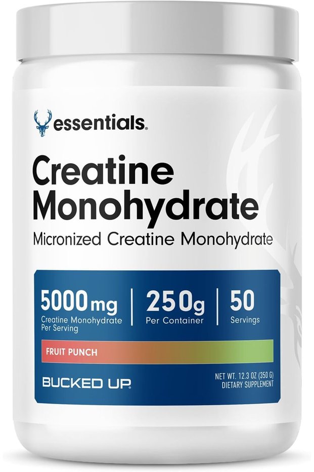 Creatine Fruit Punch for Women and Men - Easy Blend, Vegetarian - Flavored Creatine Monohydrate Powder - Made in USA - 5 Grams Per Serving - 50 Servings -