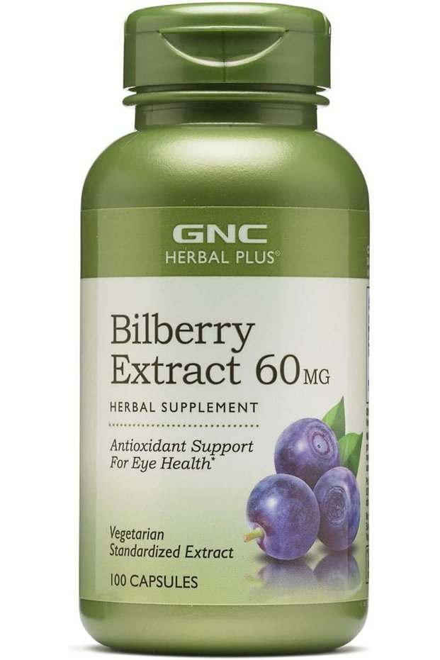 GNC Herbal Plus Bilberry Extract 60 MG - 100 Capsules