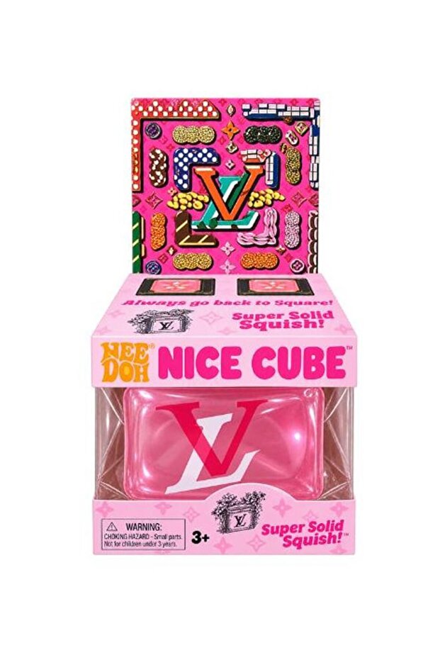 Nice Cube Super Solid Squish – Pink Designer-Inspired Squishy Fidget Toy