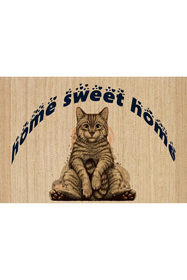 Welcome Cat Patterned Door Mat 40 X 60 cm