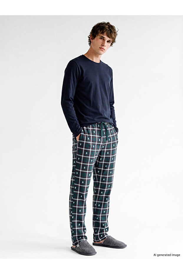 Quality Pieces from Çelebi Store New Year's Themed Men's Pajama Set