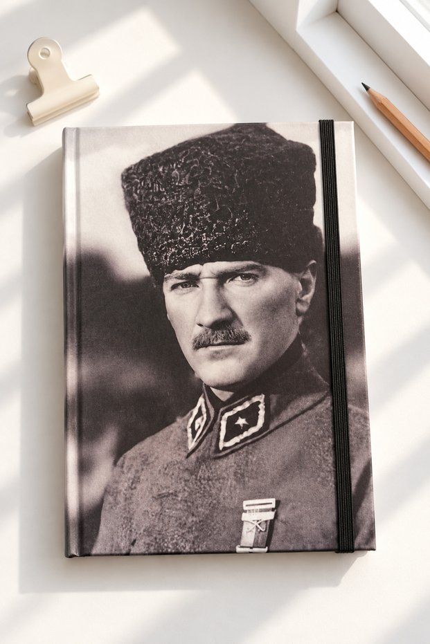 Ataturk Themed Lined Notebook 14X20 cm – 96 Sheets Ivory Paper | 5 Designs