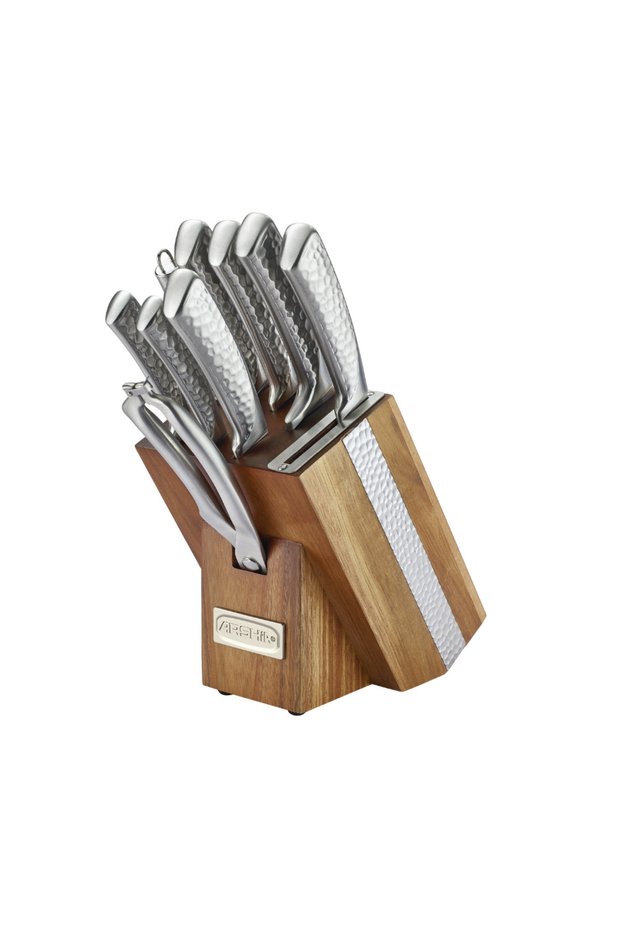 10-Piece Stainless Steel Knife Set with Wooden Block