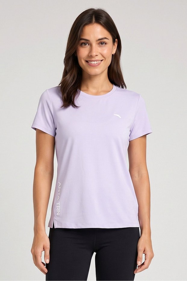 Women Regular Fit Short Sleeve Outdoor T-Shirt, Lilac