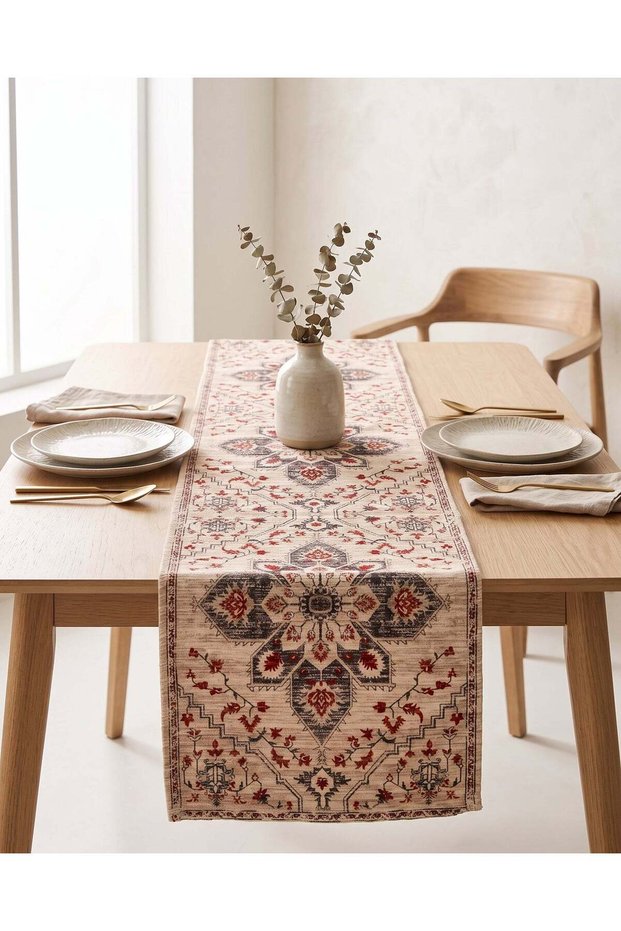 Multicolour Printed Table Runner 35cm x 180cm
