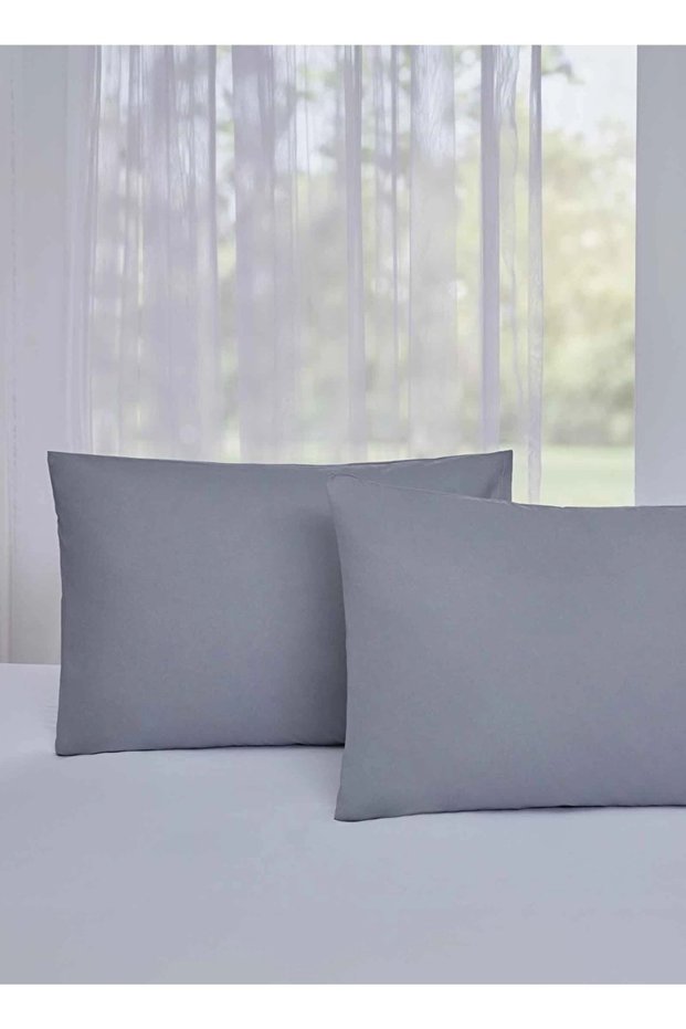 Colourist Ranforce 2-Piece Pillowcase (50X70)-Ash Gray