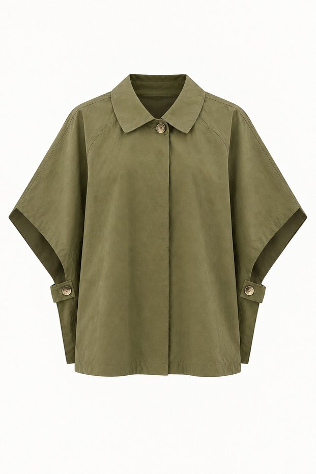 Women's Lina Khaki Poncho Trench