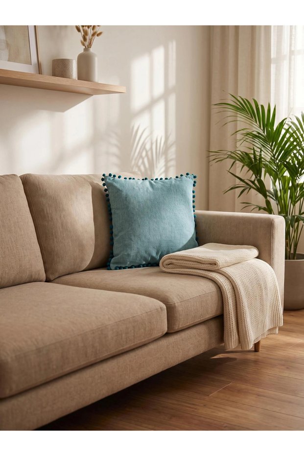 1-Piece Cushion Cover 100% Cotton 45x45cm