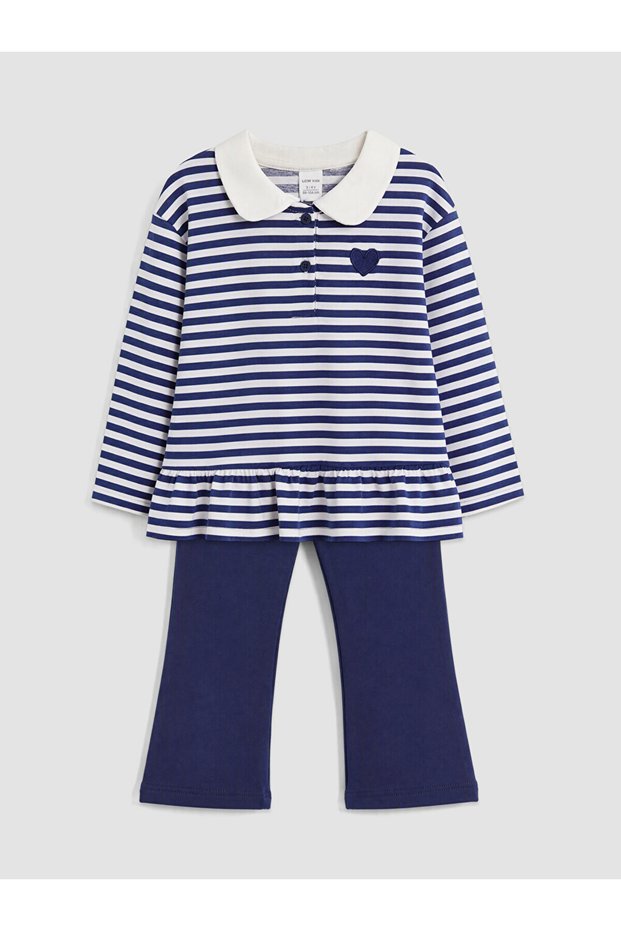 Striped Ruffle Girl's Set for Style Seekers from Uzg Store