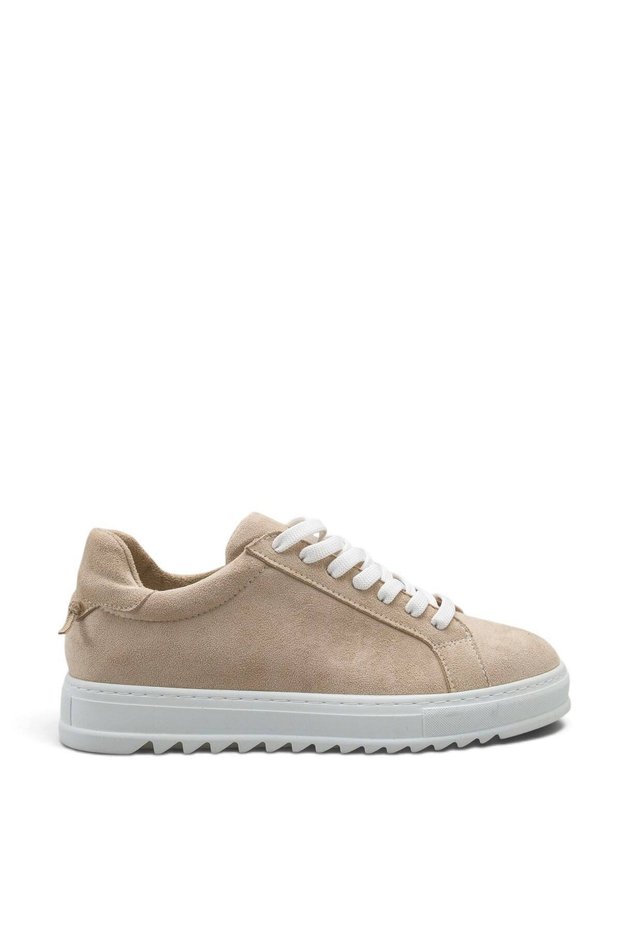 Kb-X13 Beige White Suede Casual Shoes