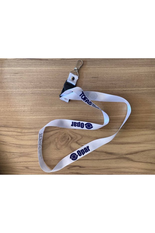 White Tofas Auto Mirror Hanger & Mirror Rope