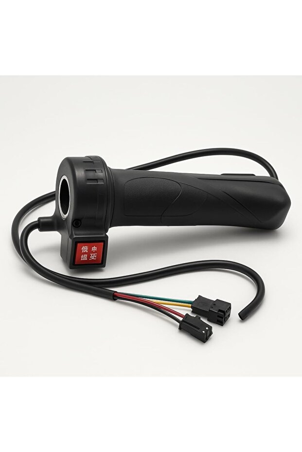 Electric Scooter Throttle Grip with 3-Speed Switch & Dual Connectors | Universal Accelerator Handle for E-Bikes, Delivery Scooters & Conversion Kits | Anti-Slip Rubber, Smooth Control
