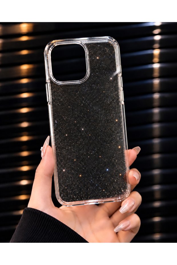 iPhone 14 (6.1 Inch) Compatible Super Slim Silvery Shiny Sparkling Hard Glossy and Non-Yellowing Thin Transparent Mica Case