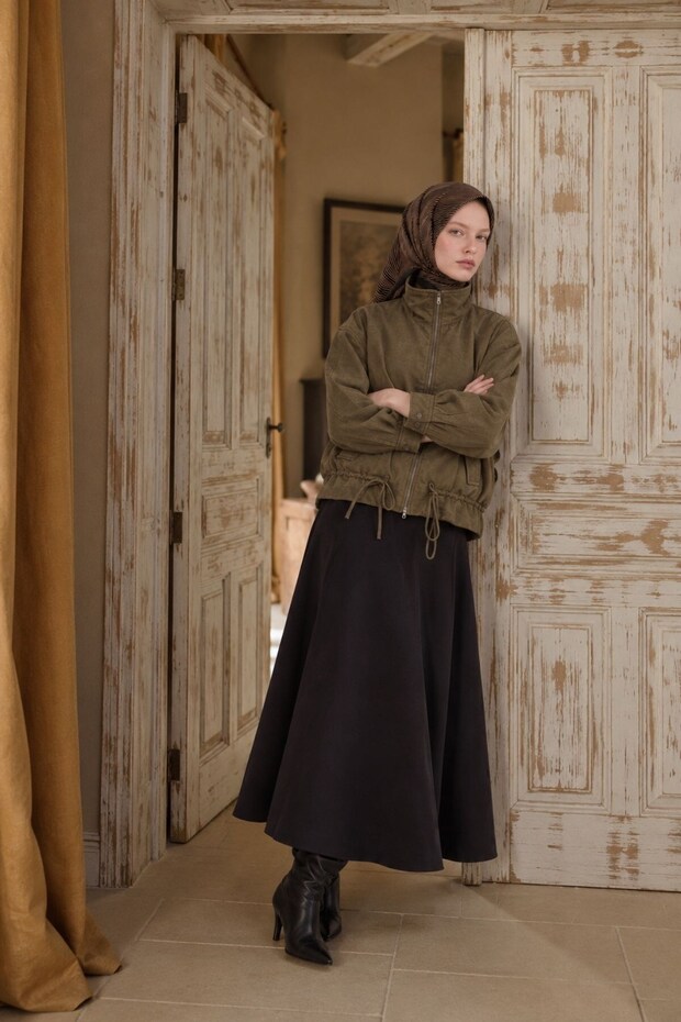 Bomber Goose down Coat Dark Green
