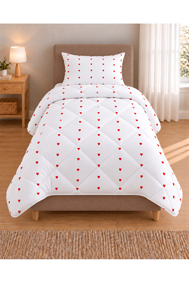 Single Silicone Sleeping Set (Duvet + Fitted Sheet + Pillowcase (1 Piece))