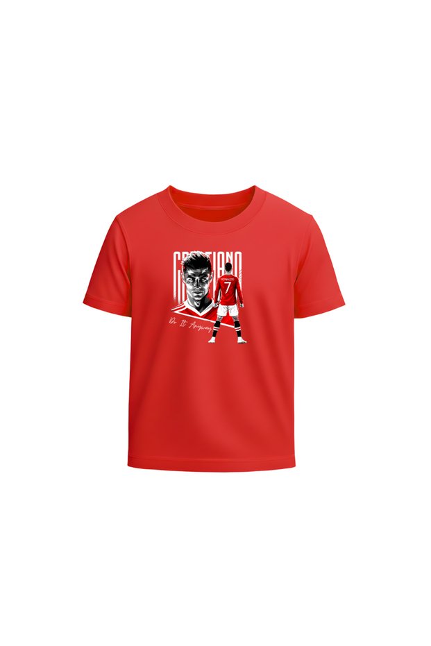 Ronaldo Unisex Kids T-Shirt - Soccer Player Printed Tshirt for Boys and Girls - Soft and Comfortable - Gift for Young Football Fans
