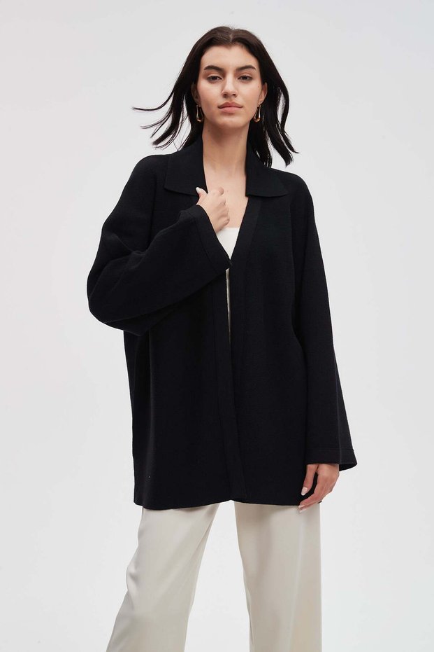 Solid Long-Sleeve Cardigan