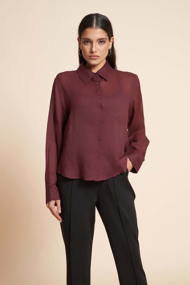 Plain Long-Sleeved Shirt