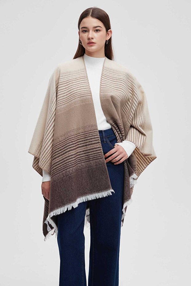 Printed Side-Length Poncho