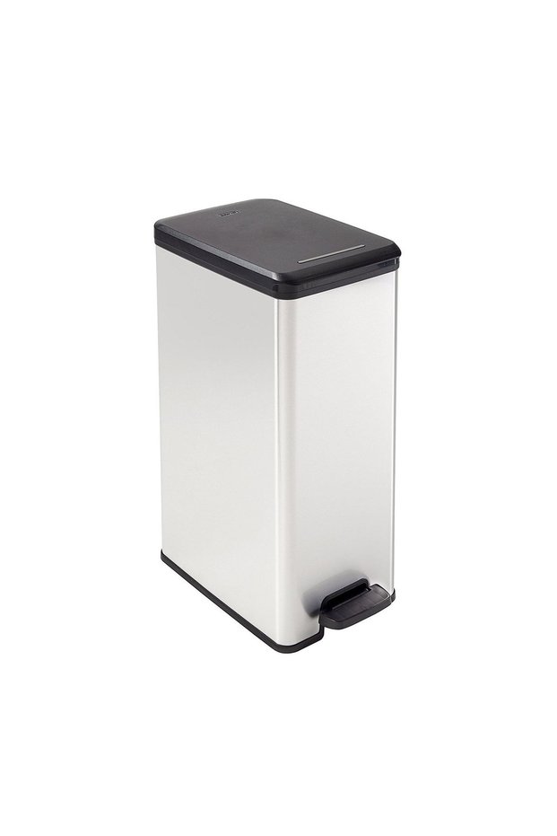 Rectangular trash can, with pedal, 40L, "Slim" -