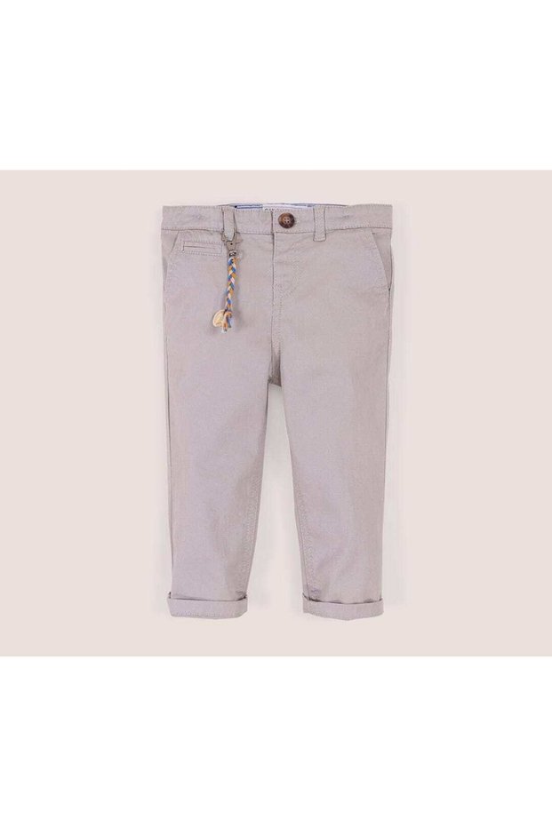 Solid Boys' Pants with Medal