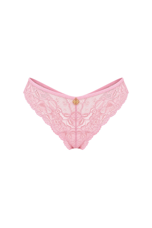 Pastivelle Candy Pink Lace Brazilian Panties