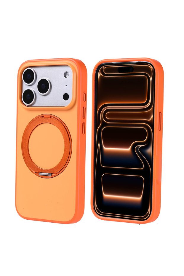 iPhone 17 Pro Case with 360 Degree Rotating Stand Magsafe Camera Raised Silicone