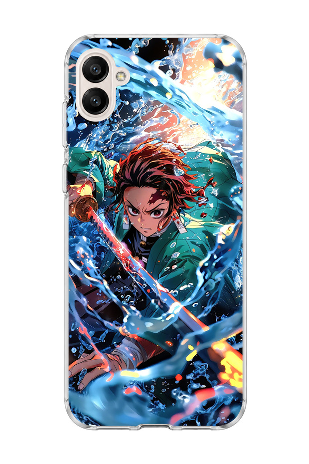 Samsung Galaxy A06 Compatible Anime Water Sword Printed Transparent Phone Case