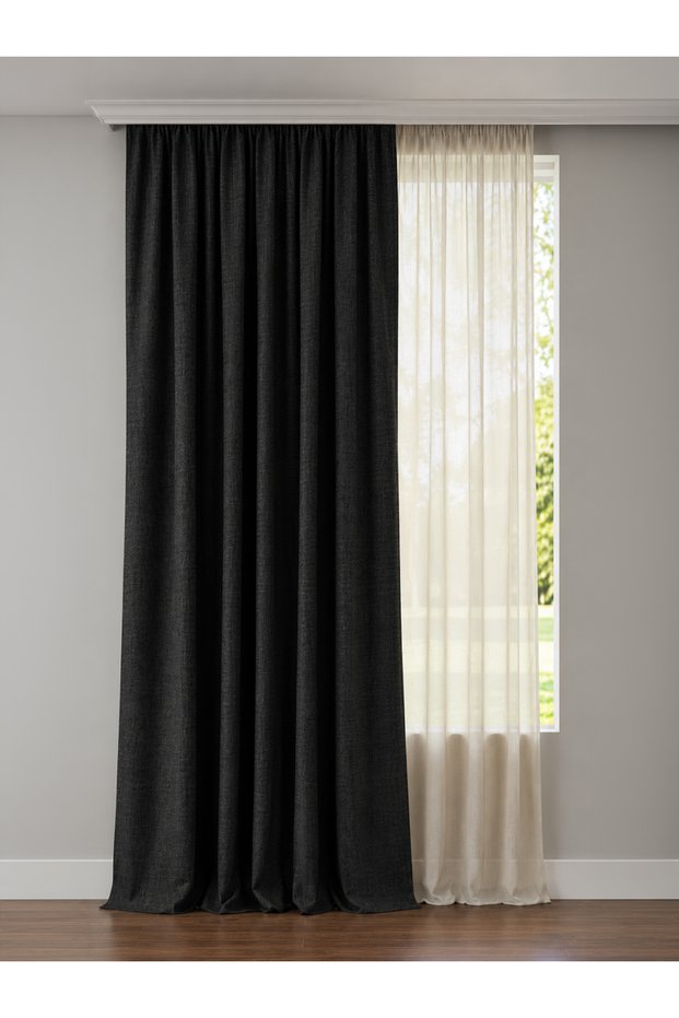 Milpa Linen Wing Background Curtain Linen Textured Decorative Stylish Background Curtain