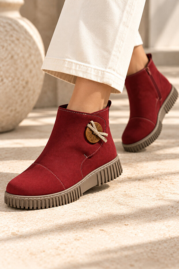 Women's Genuine Leather Suede Daily Boots Model Name: Danu