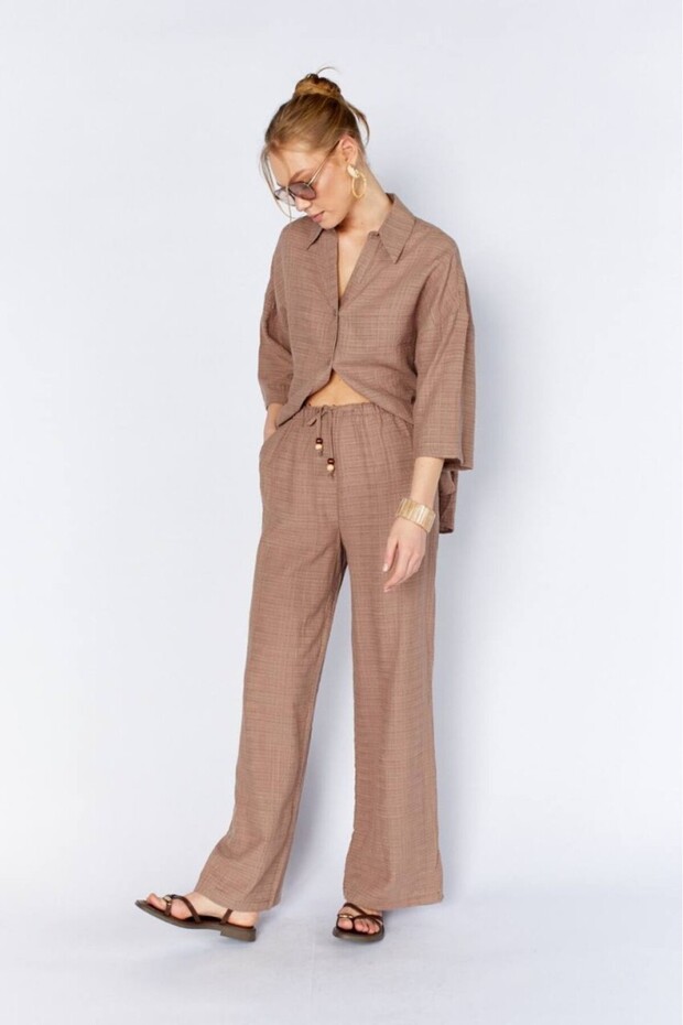 Women's Trousers Linen Mink Women's Trousers Linen Pants